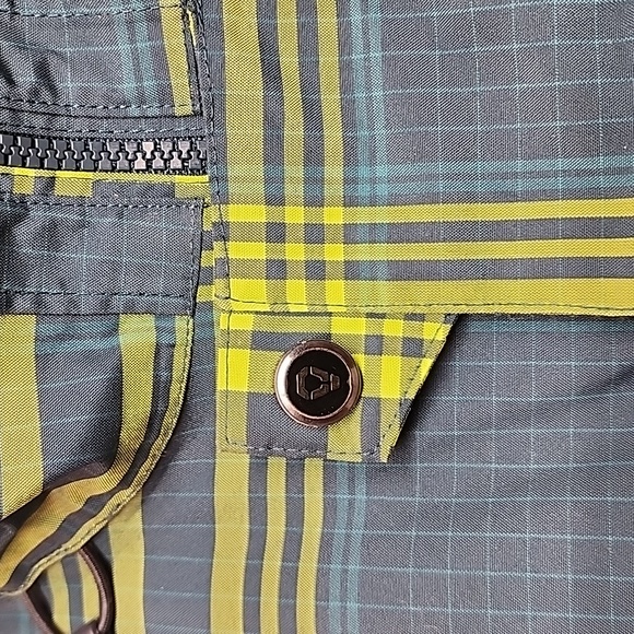 The North Face Cryptic sz M waterproof neon plaid rare ski/snowboarding jacket - Picture 6 of 13